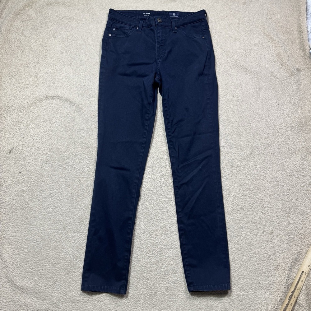 Adriano Goldschmied Jeans Womens 26R The Prima Mid Rise Cigarette Leg Dark Blue